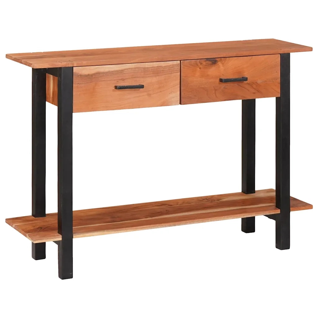 Tavolo consolle con cassetto Marrone e Nero 110 x 30 x 75 cm 4104004