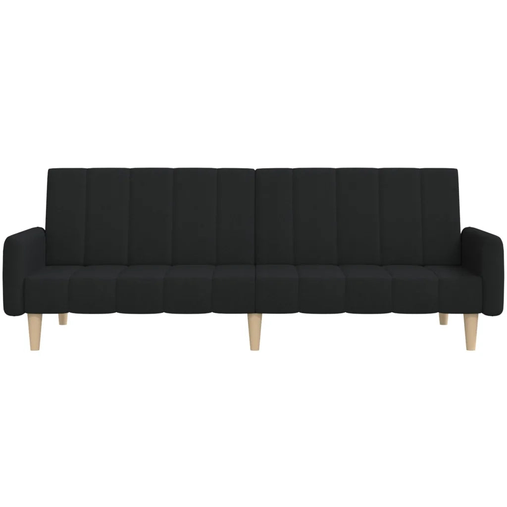 Divano letto | Sof¨¤ letto | Letto singolo a 2 Posti Nero in Tessuto