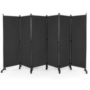 Paravento pieghevole su ruote 334,5 x 172 cm offre privacy e mobilità flessibile stile moderno metallo grigio 20_0013047