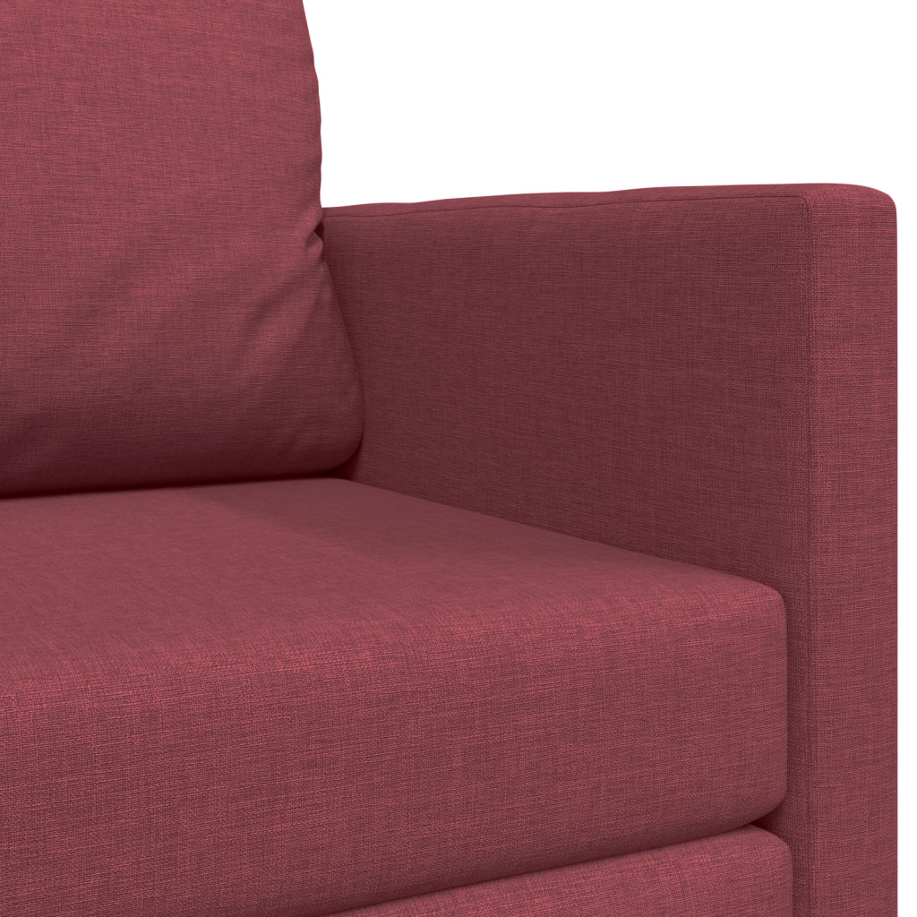 Divano letto piso 2 in 1 rosso vino 124x71x78 cm stoffa