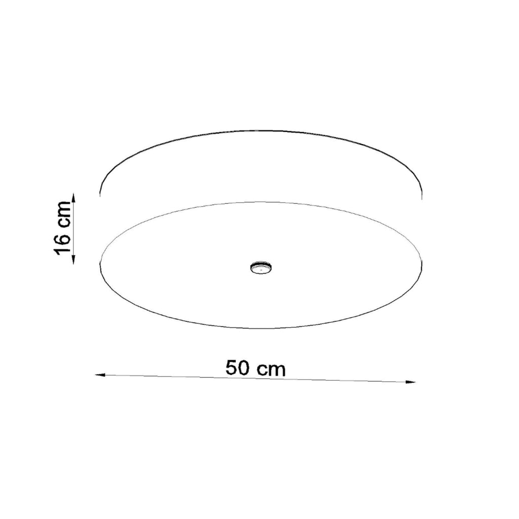 Plafoniera rotonda moderna nera Ø50 5xE27 Gradus Pure Lume