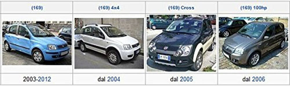 RIGUM900750 , Fiat Panda II 169 , 4x4 , Cross , 100Hp , dal 2003-2012