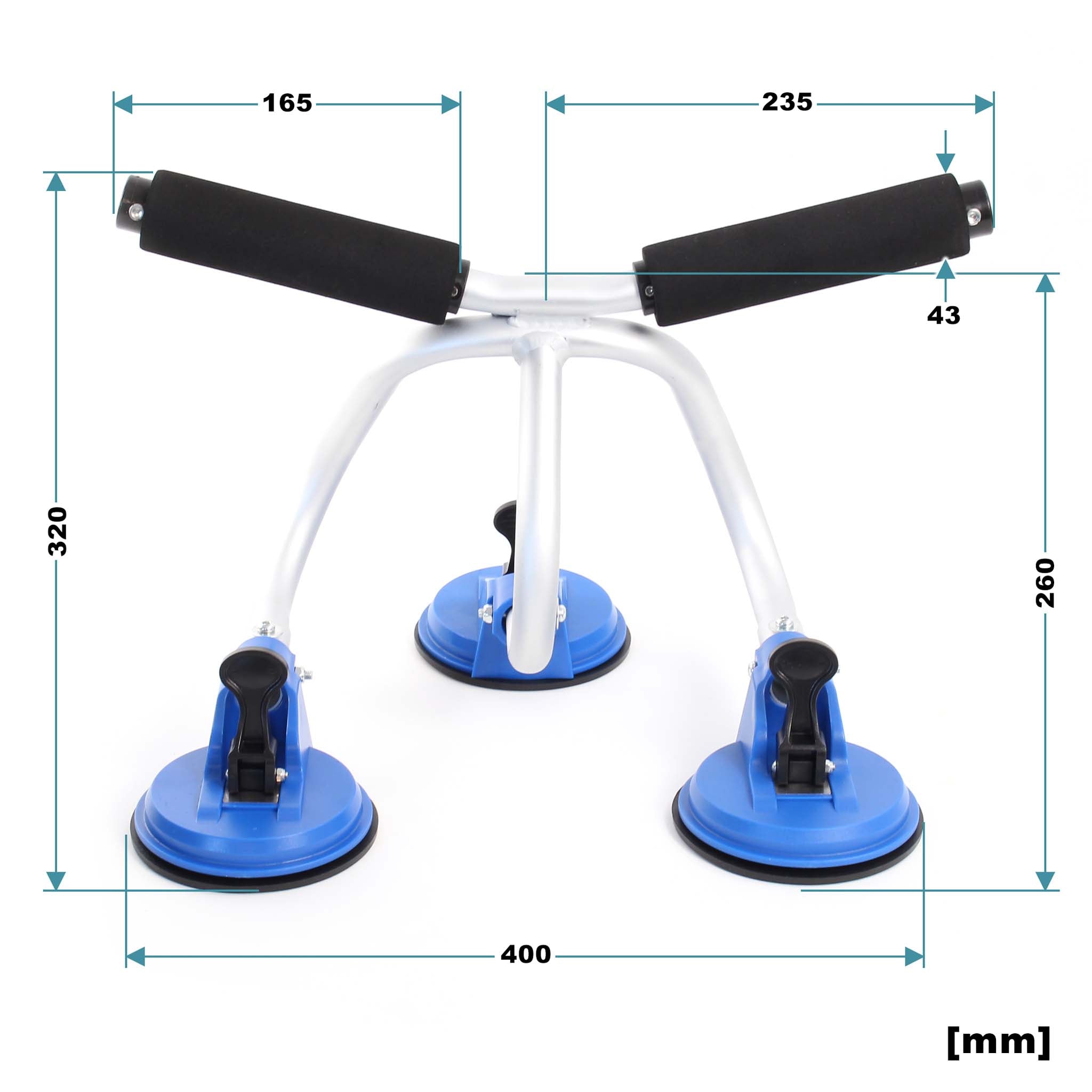 Ausilio per carico in auto di kayak Con supporto a rullo a ventosa Fino a 100 kg Alluminio