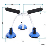 Ausilio per carico in auto di kayak Con supporto a rullo a ventosa Fino a 100 kg Alluminio