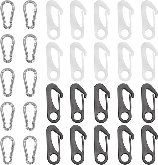 Clip per stendardo in nylon - 30 pezzi - adatto per barche a vela e giardino