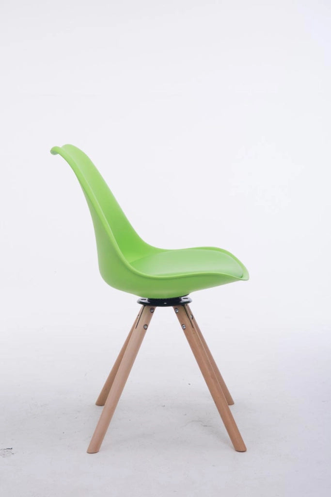 Sedia design Troyes Girevole Similpelle Rotondo verde,natura