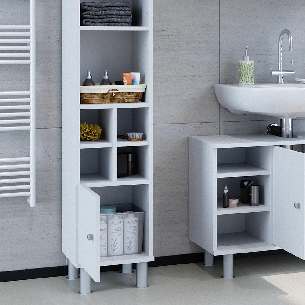 Mobiletto bagno Fynn Bianco 30 x 130.6 cm porta piccola Vicco