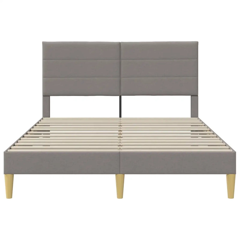 Struttura del letto con testiera Tortora 160 x 200 cm Tessuto 42027598