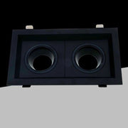 Trade Shop - Porta Faretto Doppio Orientabile Ad Incasso Nero Per Lampadine Gu10 Gu5.3 P33-n2 -