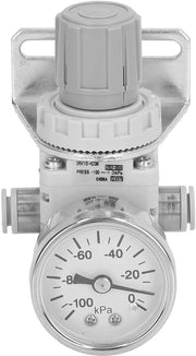 Regolatore di pressione dell'aria Compacto - Pressione di lavoro -100 a -1.3 kPa - Blocco automatico - Manopola a giro - Facile da impostare - Scala chiara - Regolatore di pressione dell'aria