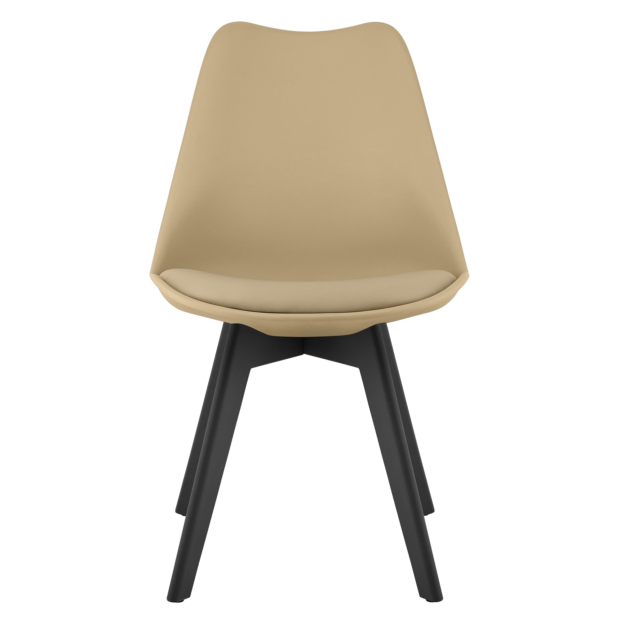 Sedia VALORA RIXK - Beige scuro con gambe nere x 2