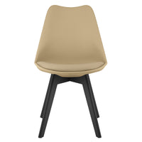 Sedia VALORA RIXK - Beige scuro con gambe nere x 2