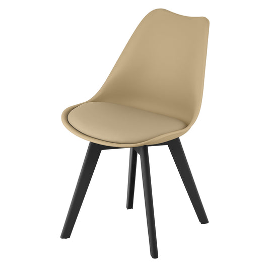 Sedia VALORA RIXK - Beige scuro con gambe nere x1