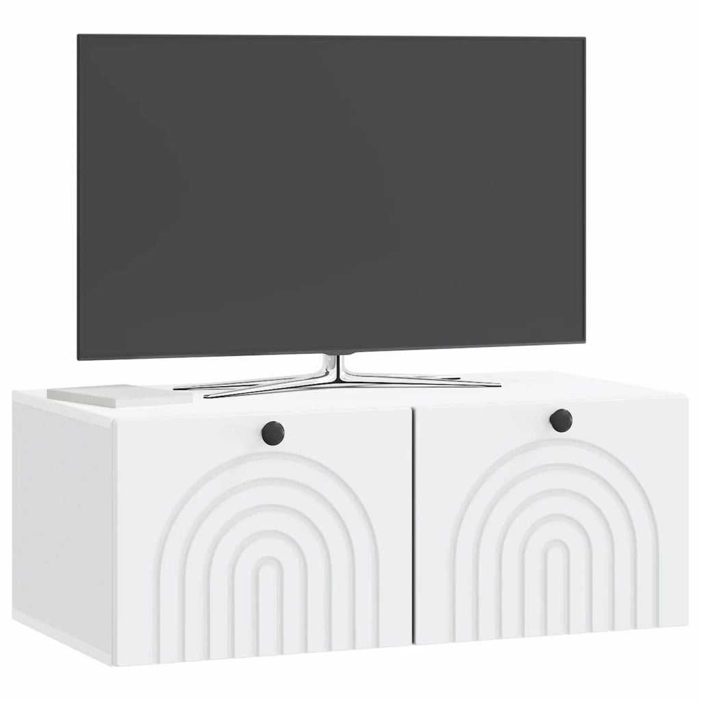 Mobile Porta TV da Muro Bianco 78,5 x 41 x 30 cm 898175