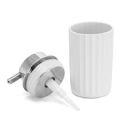 Dispenser sapone bianco con dosatore cromato in gomma termoplastica - Gummy
