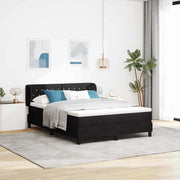 Letto a molle con materasso Nero 140 x 190 cm Velluto 3340330