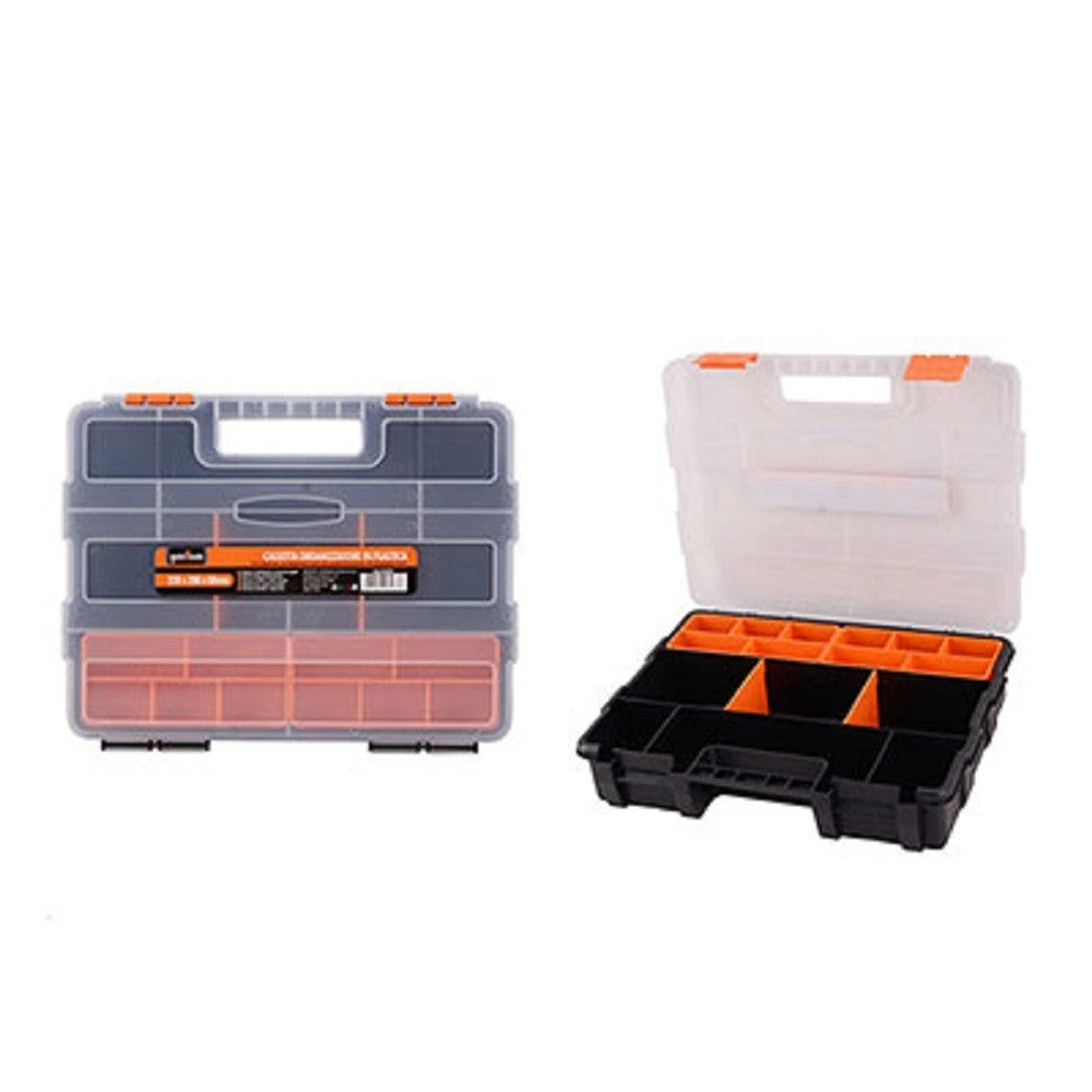 Trade Shop - Cassetta Portautensili 21 Scomparti 2 Vassoi Estraibili Organizer Minuteria 93087 -