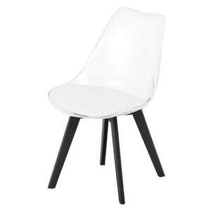 Sedia VALORA RIXK - Trasparente con gambe nere