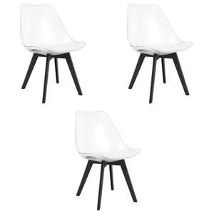 Sedia VALORA RIXK - Trasparente con gambe nere x 3