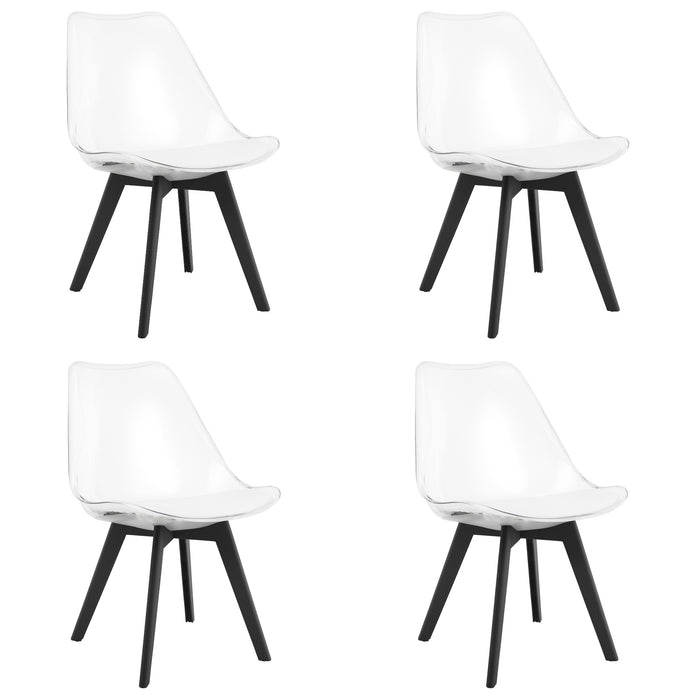 Sedia VALORA RIXK - Trasparente con gambe nere x 4