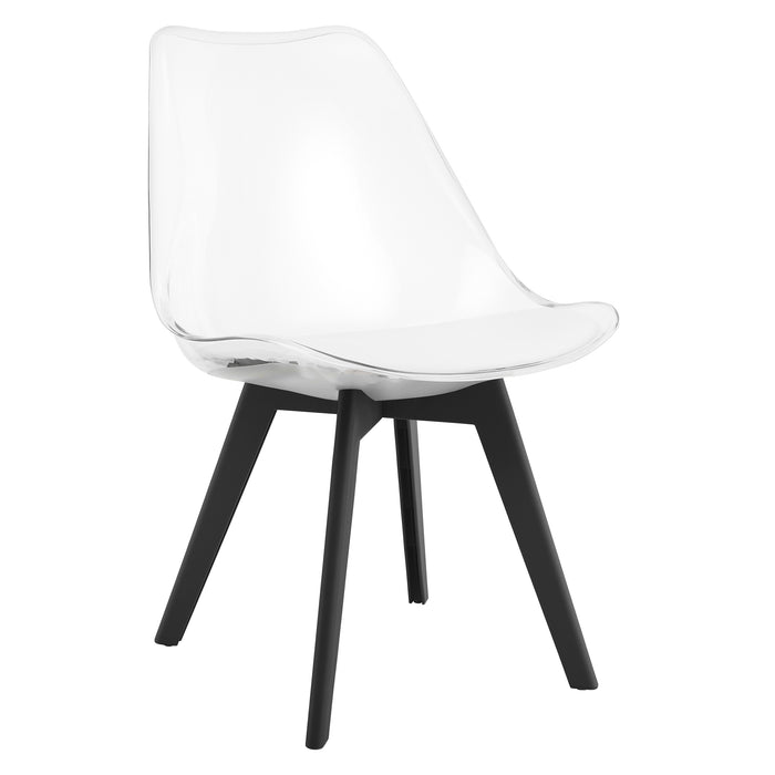 Sedia VALORA RIXK - Trasparente con gambe nere x 3