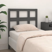 Testiera per Letto-Testata-Testiera Decorativa Grigia 95,5x4x100 cm Legno Massello di Pino 839911