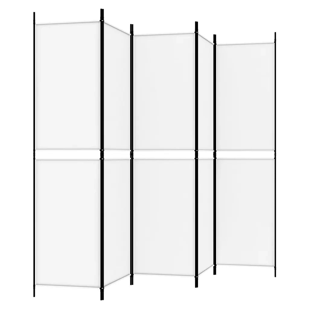 Divisorio a 4 Pannelli Bianco 250x200 cm Tessuto cod mxl 74268
