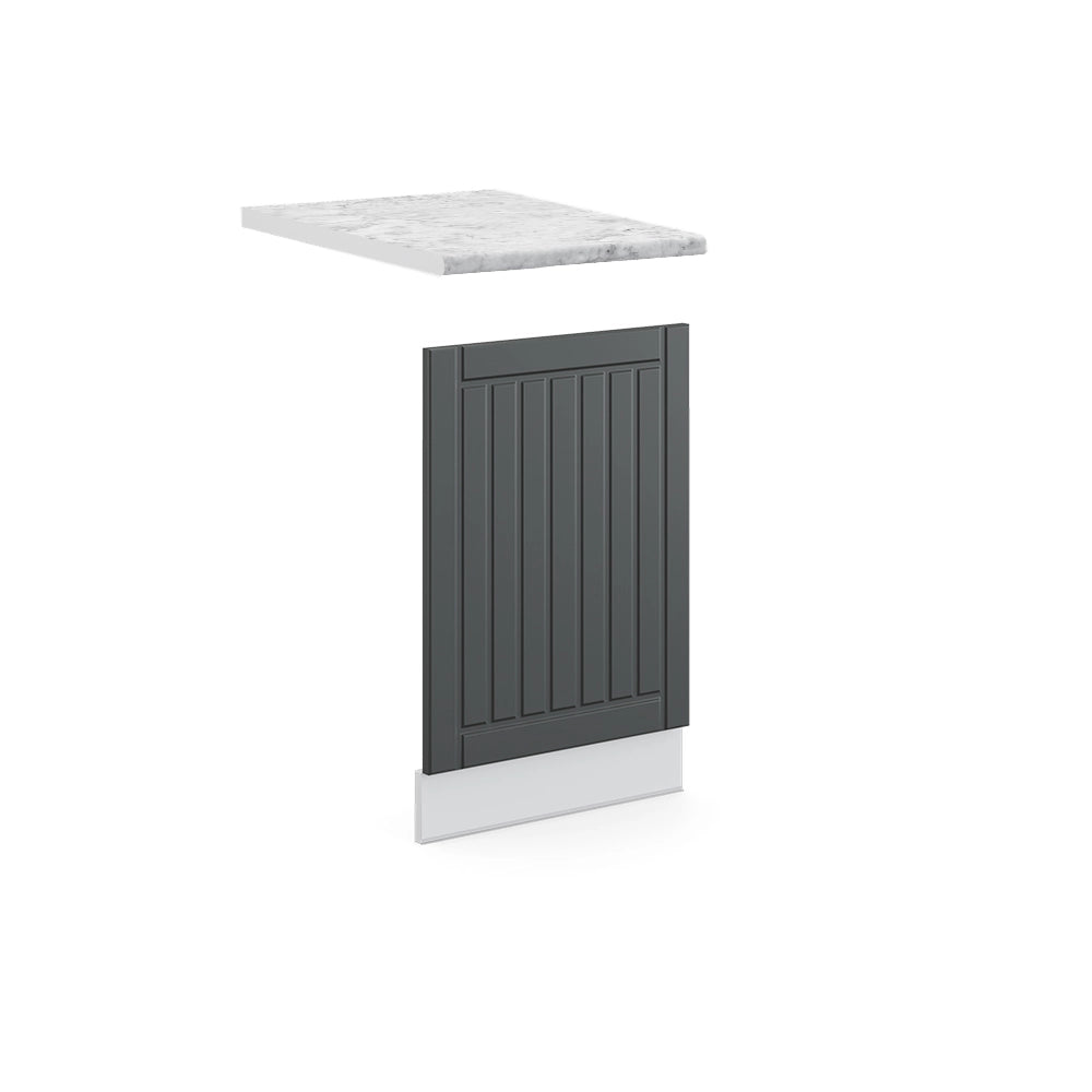 Pannello frontale Fame-Line Antracite rustico/Bianco 45 cm, PL Marmo Vicco