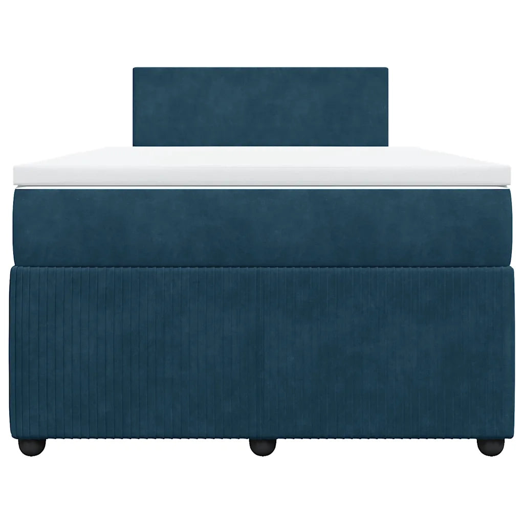Giroletto a Molle con Materasso Blu 120x200 cm in Velluto 3290008