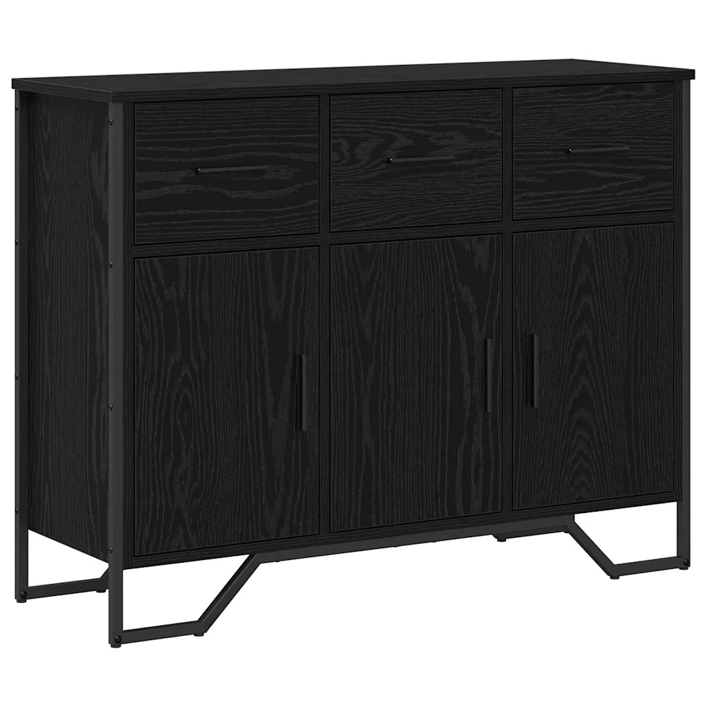 Credenza con cassetto Rovere Nero 97 x 32,5 x 74,5 cm 868778