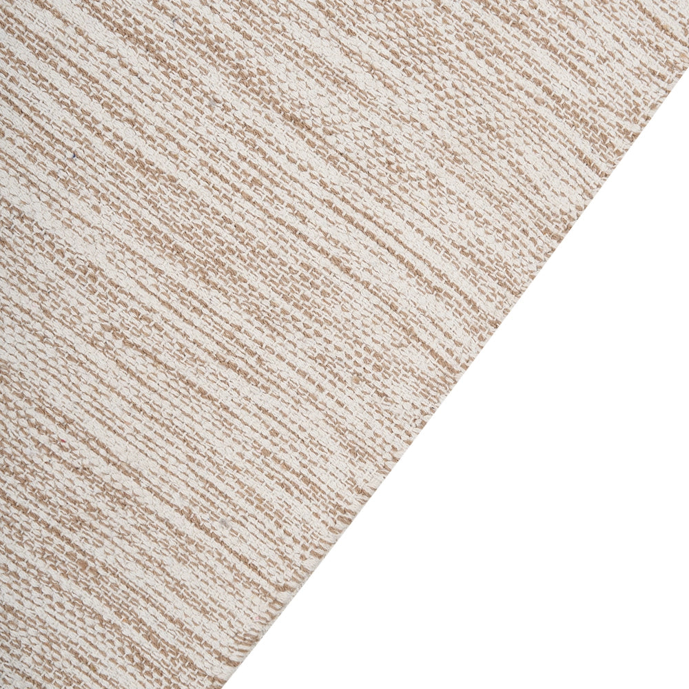 Tappeto Beige Cotone 200 x 300 cm Rettangolare Tessuto a mano Moderno Minimalista