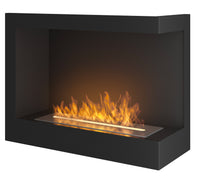 Camino a Bioetanolo da Incasso 60x45 cm Corner 600 Right Destro Nero