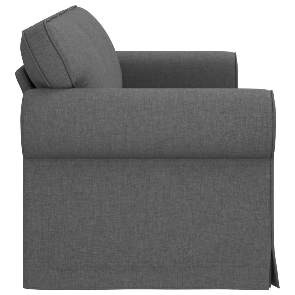 Divano Grigio scuro 215 x 82 x 80 cm Tessuto