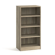 Libreria design con 3 ripiani, colore rovere chiaro, collezione TOLLY