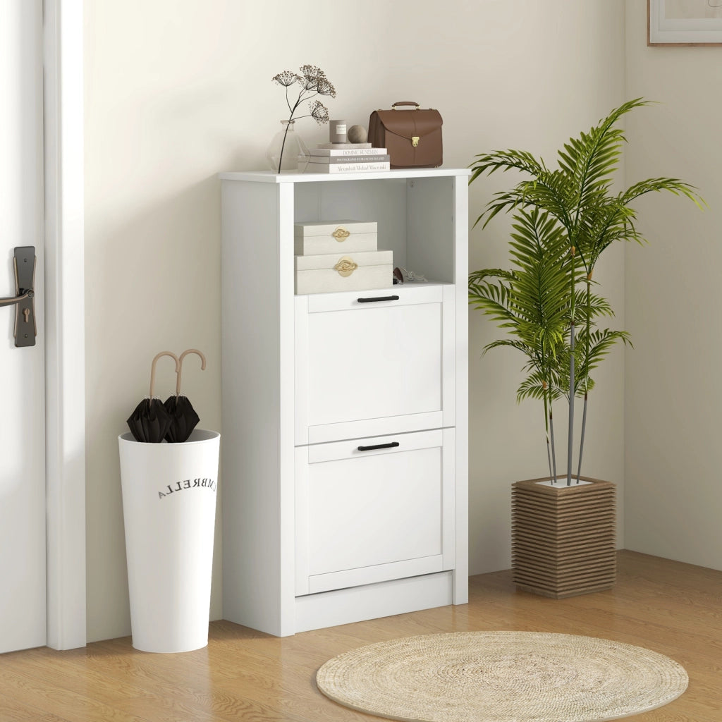 Armadio scarpe ¨C zephmum ¨C bianco 58x24x105 cm