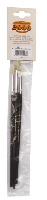 Set Mis.4-6-8 Pennelli Da Ritocco Coprente Legno 4-6-8 - Pennellificio 2000
