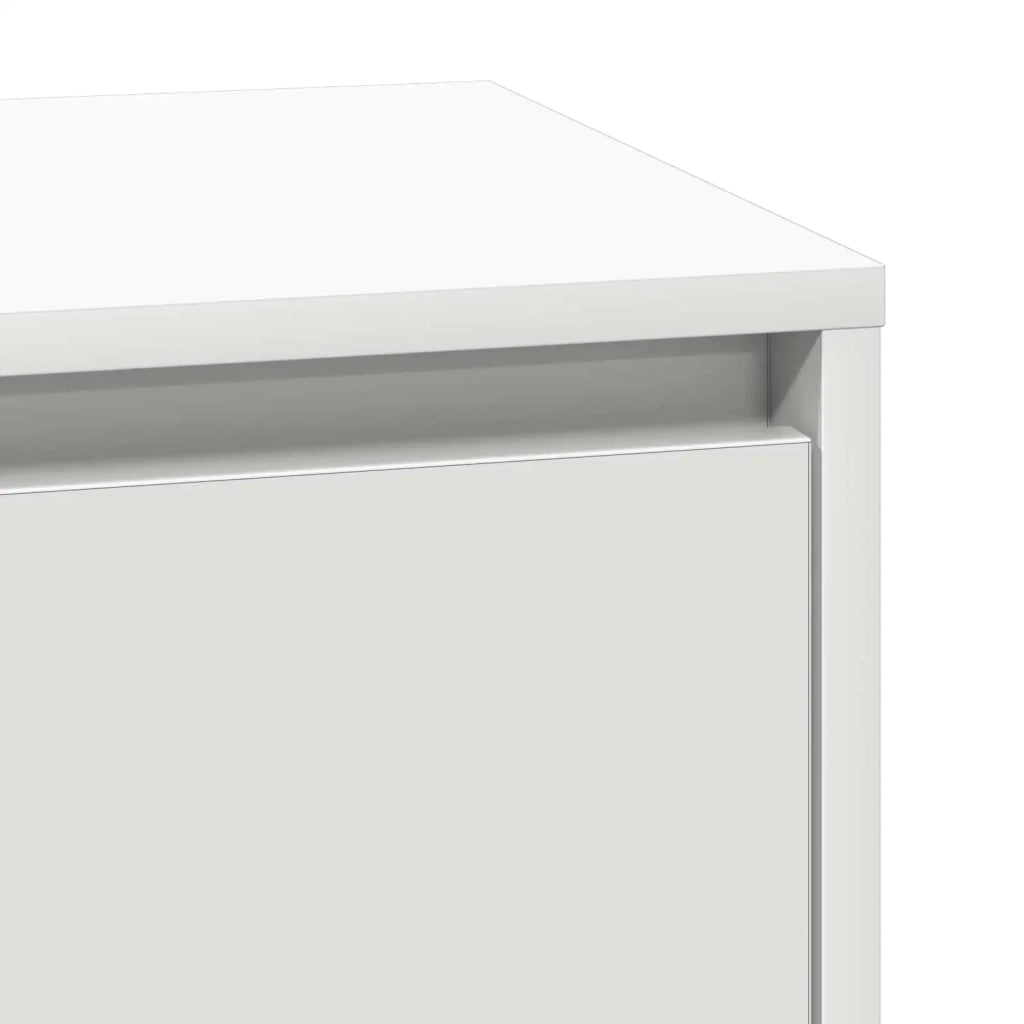 Comodino | Armadio da Notte | Mobiletto da notte Bianco 39 x 34,5 x 65 cm Legno multistrato