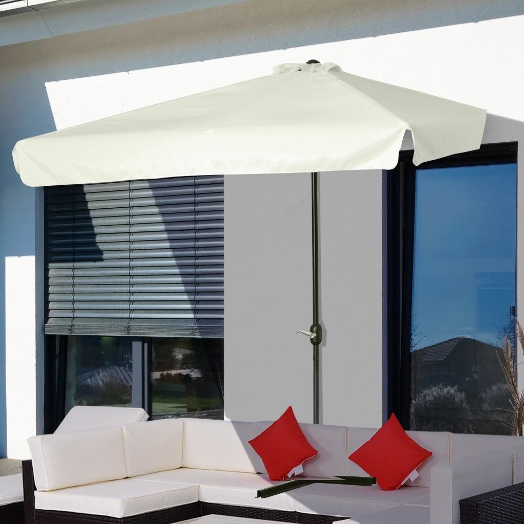 Ombrellone Semicircolare da Parete ¨C zephmum ¨C Crema 250x230 cm