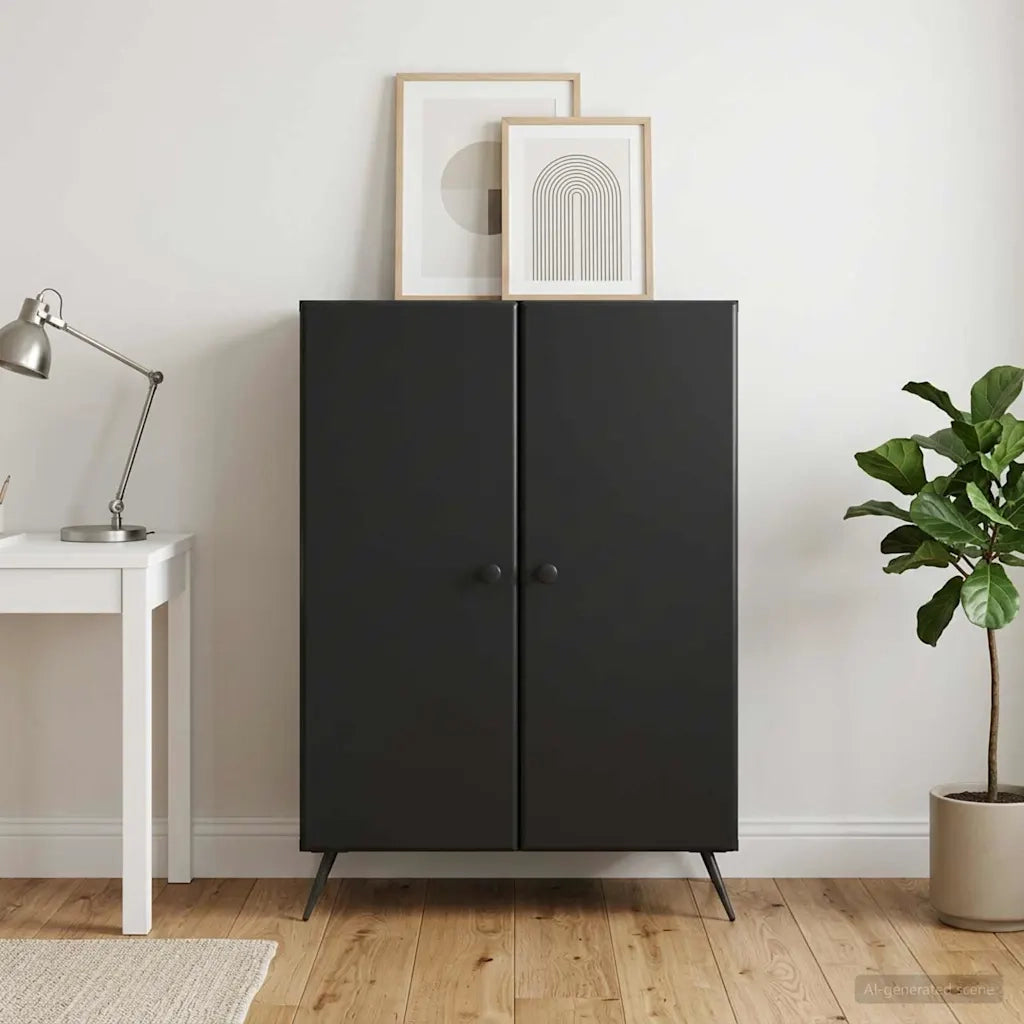 Credenza Nero 66 x 34,5 x 90 cm Legno ingegnerizzato 895506