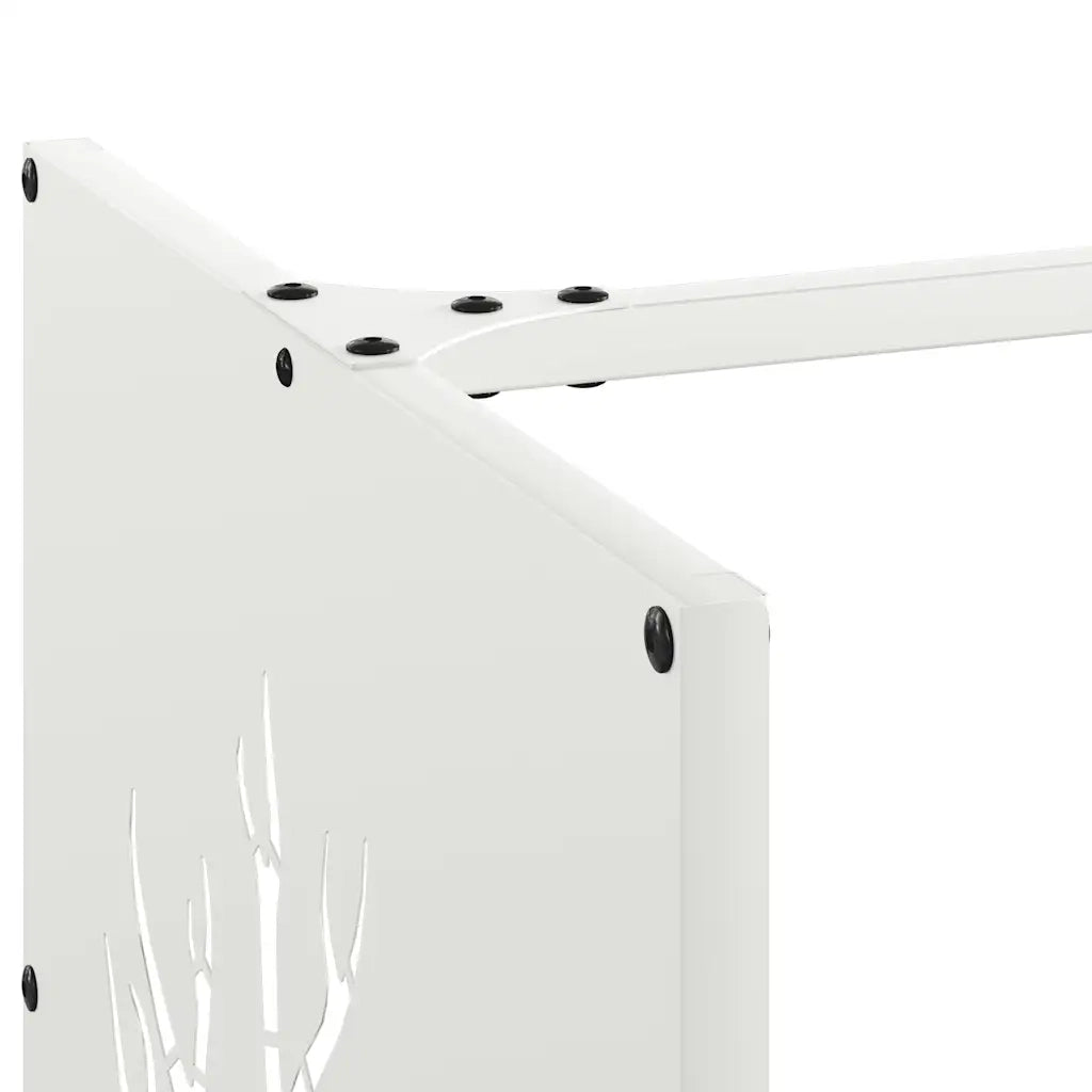 Rastrelliera per Legna da Ardere Bianca 40x40x40 cm CFW9612657