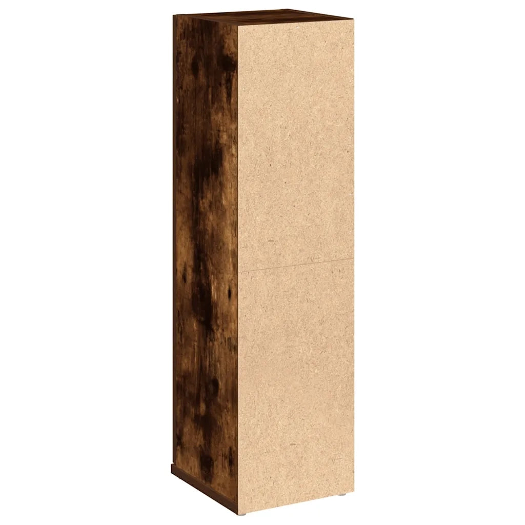 vidaXL Mobile da Bagno con Portarotolo Rovere Fumo 20,5x22x72 cm