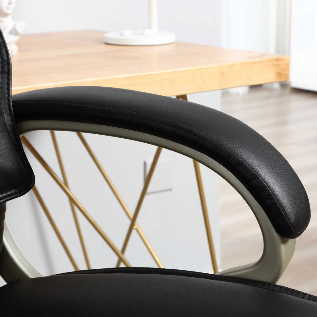 SEDIA UFFICIO Regolabile 70x58x114-124 cm Similpelle Nera