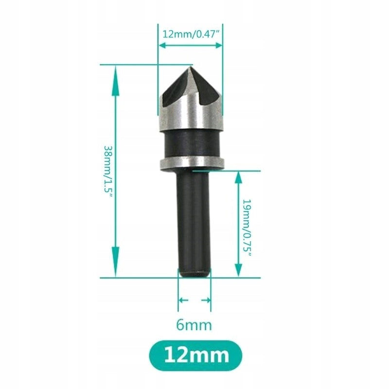 Set di Svasatori Rosfix 12, 16, 19 mm – Acciaio Inossidabile | Compatibile con Trapani Avvitatori | Precisione e Durata