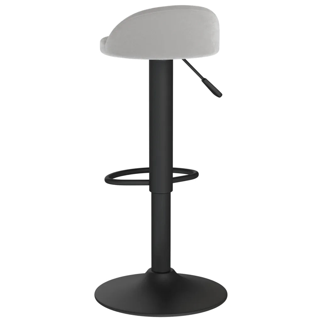 Sgabello da Bar Grigio Chiaro in Velluto cod mxl 57295