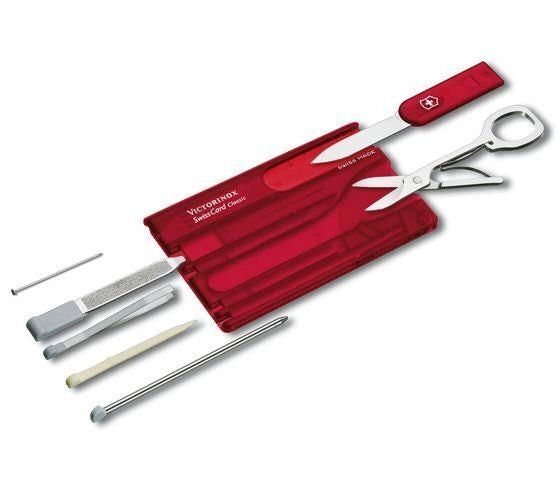 Victorinox SwissCard Classic Rosso, Trasparente ABS sintetico