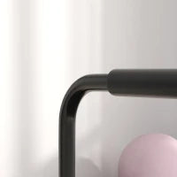 Set 2 Barre per Dip Regolabile su 4 Altezze con Maniglie Antiscivolo in Acciaio, 70x50x80-105 cm, Nero
