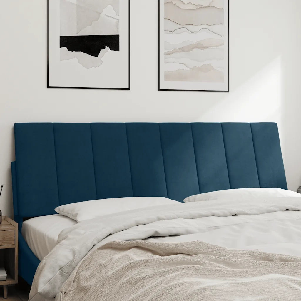 Cuscino Testiera Hanko Blu 160 cm in Velluto CFW7962959