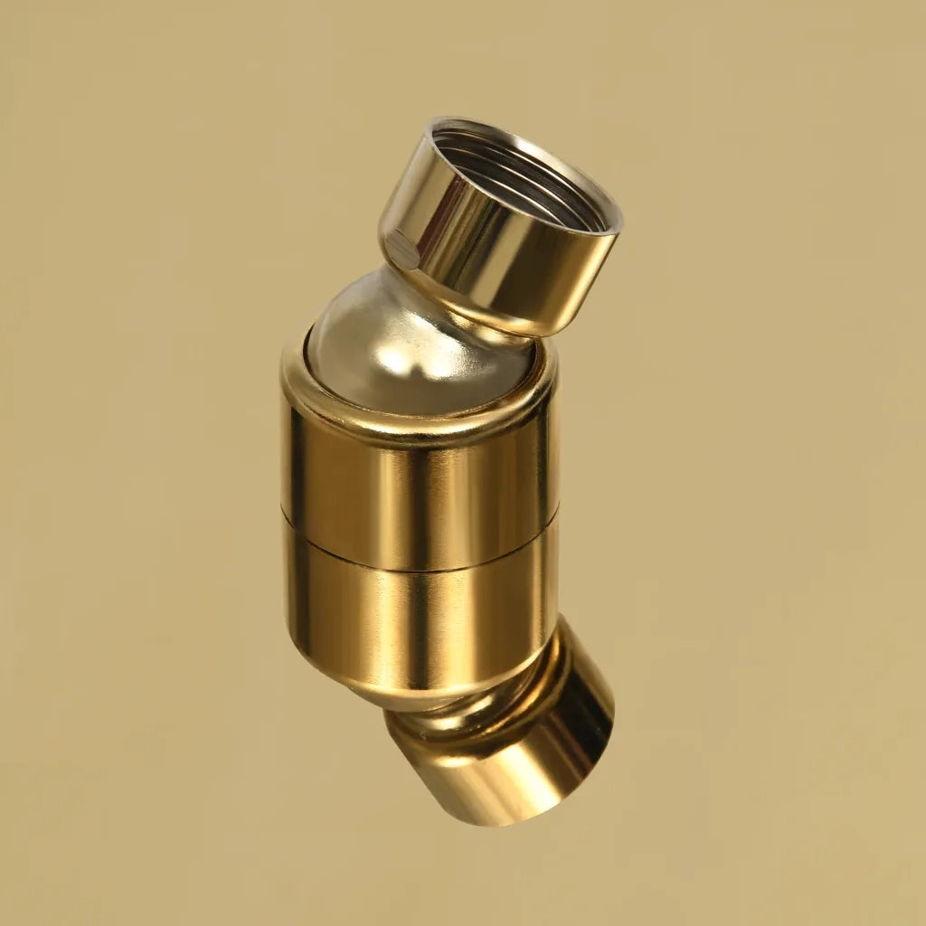 Testa Doccia a Pioggia in Acciaio Inox 50x50 cm Quadrata Oro