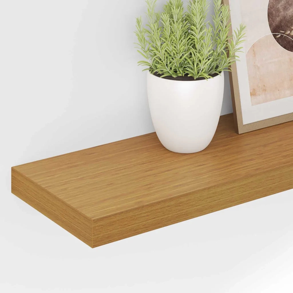 Scaffale da parete 4 pz Beige 80 x 23,5 x 3,8 cm