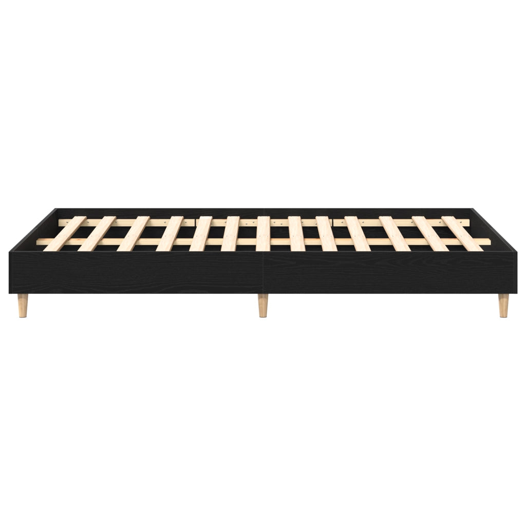 Letto  120x200 cm in Legno Ingegnerizzato Rovere Nero